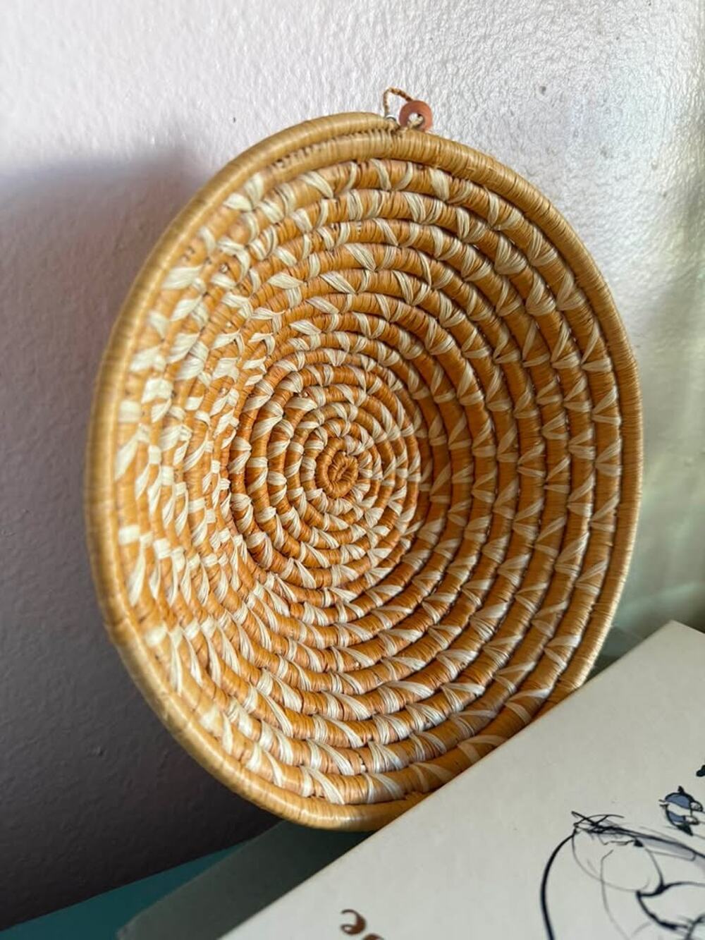 BeadforLife Handwoven Ugandan Basket | Artisan Coiled Wall Basket | Boho Décor